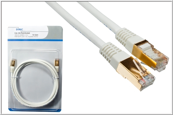 DINIC HQ Patchkabel Cat.6A, 1m, 10 Gbit