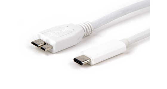 LMP USB-C (m) zu USB 3.0 micro (m) Kabel 1m, weiss