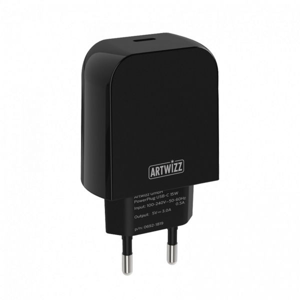 Artwizz PowerPlug USB-C 15W, schwarz