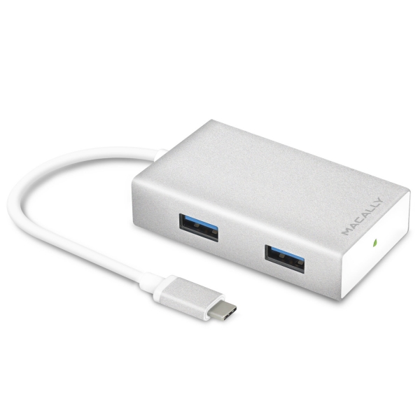 Macally U3HUBA Aluminium USB-C Hub mit 4 USB 3.0 Anschlüssen